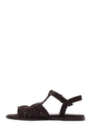 
Women's Brown Ankle Strap Suede Leather Sandal
 | Derimod