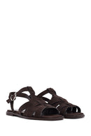 
Women's Brown Ankle Strap Suede Leather Sandal
 | Derimod