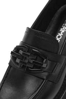 
Women's Black Thick Sole Leather Masculine Loafer
 | Derimod