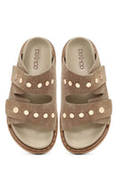 Kadın Vizon Süet Deri Terlik | Derimod