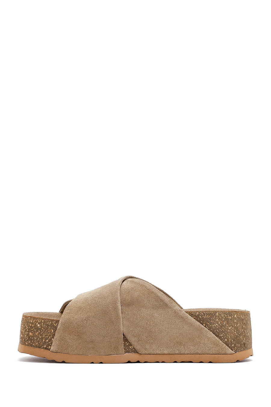 Women's Mink Thick Soled Suede Leather Slippers