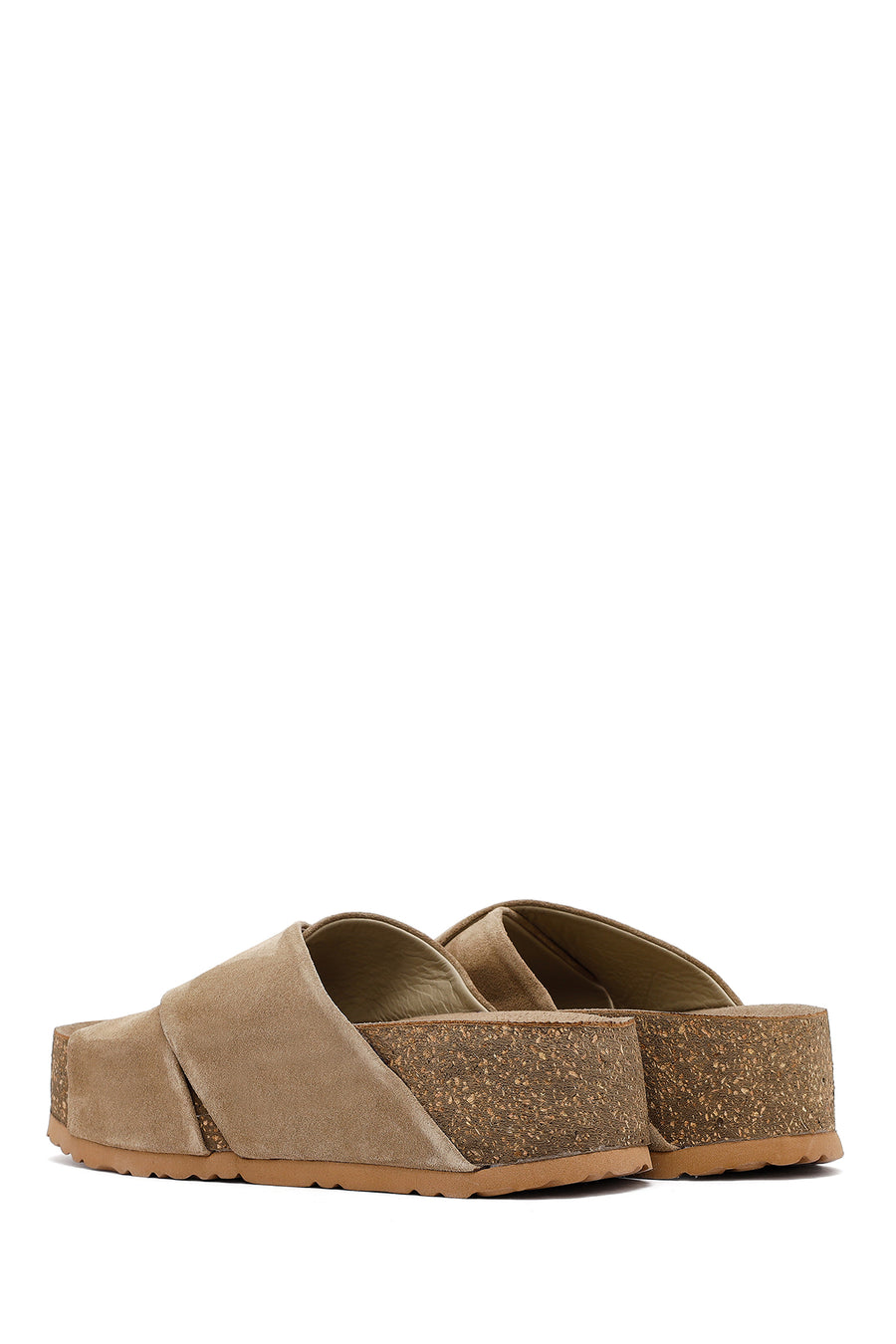 Women's Mink Thick Soled Suede Leather Slippers