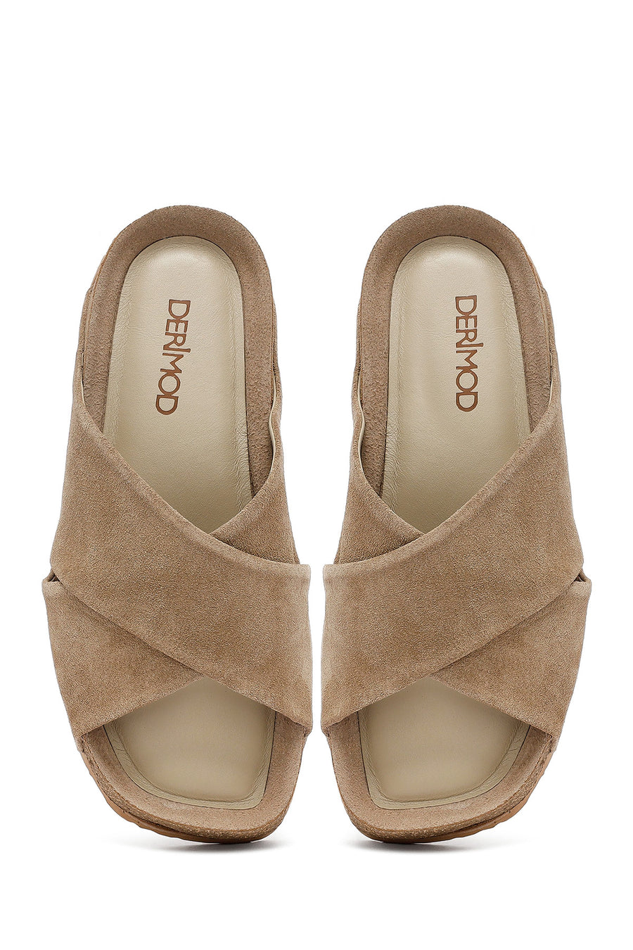 Women's Mink Thick Soled Suede Leather Slippers
