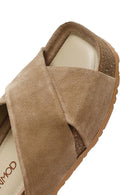 Kadın Vizon Kalın Tabanlı Süet Deri Terlik | Derimod