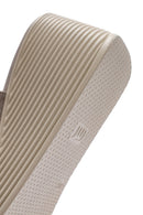 Kadın Gri Dolgu Topuklu Süet Deri Terlik | Derimod