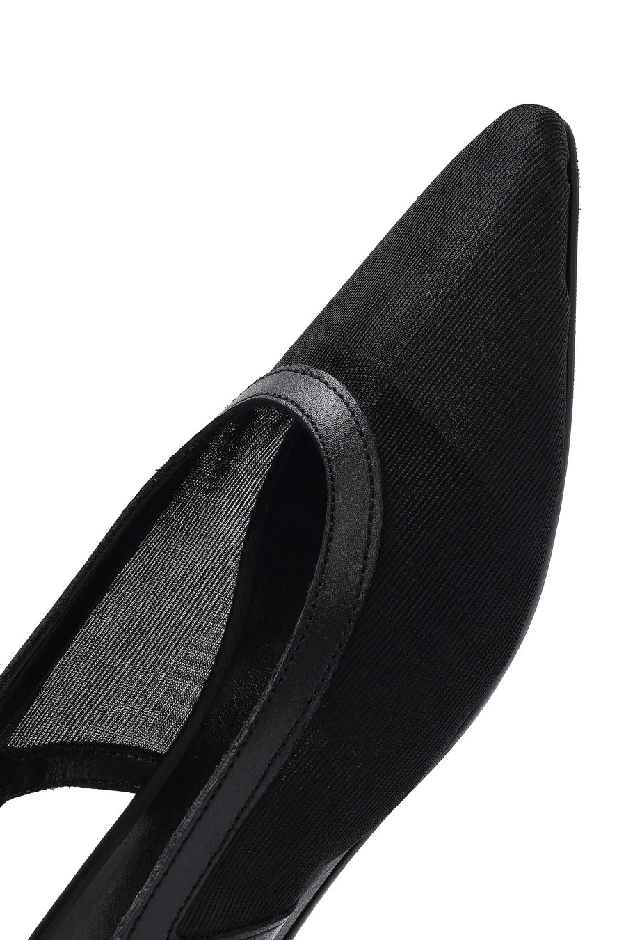 Women's Black Open Back Ballerinas