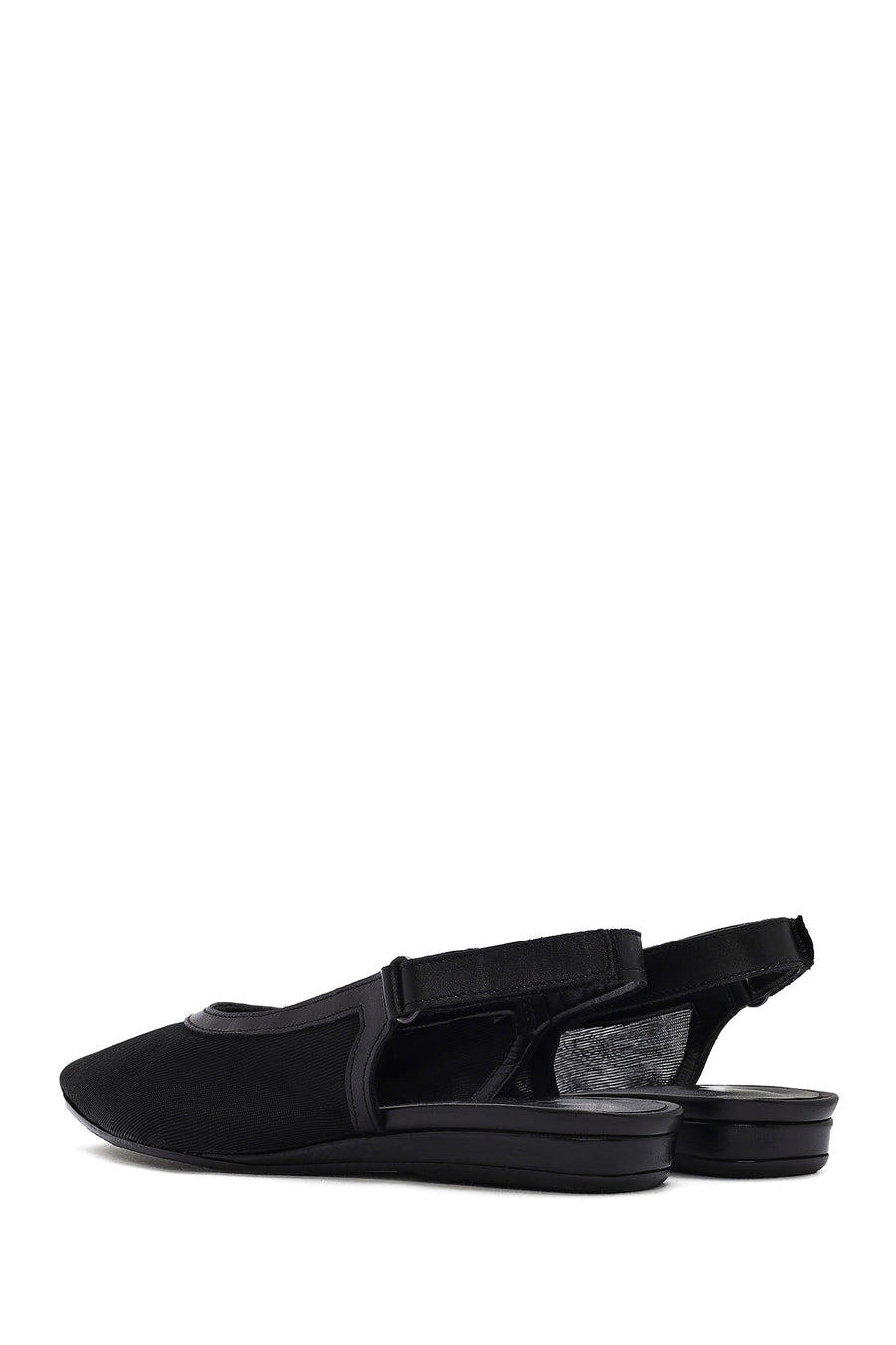 Women's Black Open Back Ballerinas