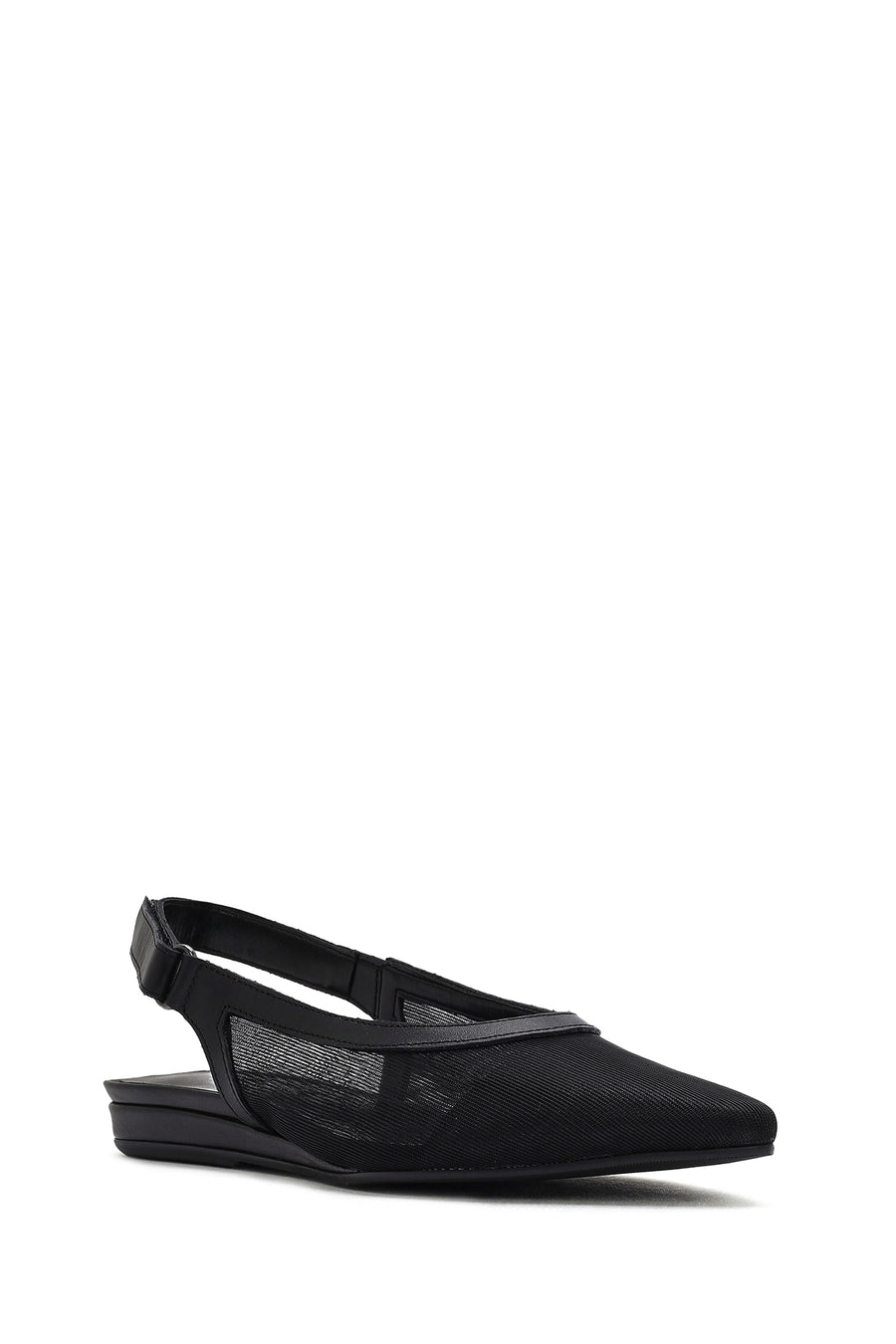 Women's Black Open Back Ballerinas