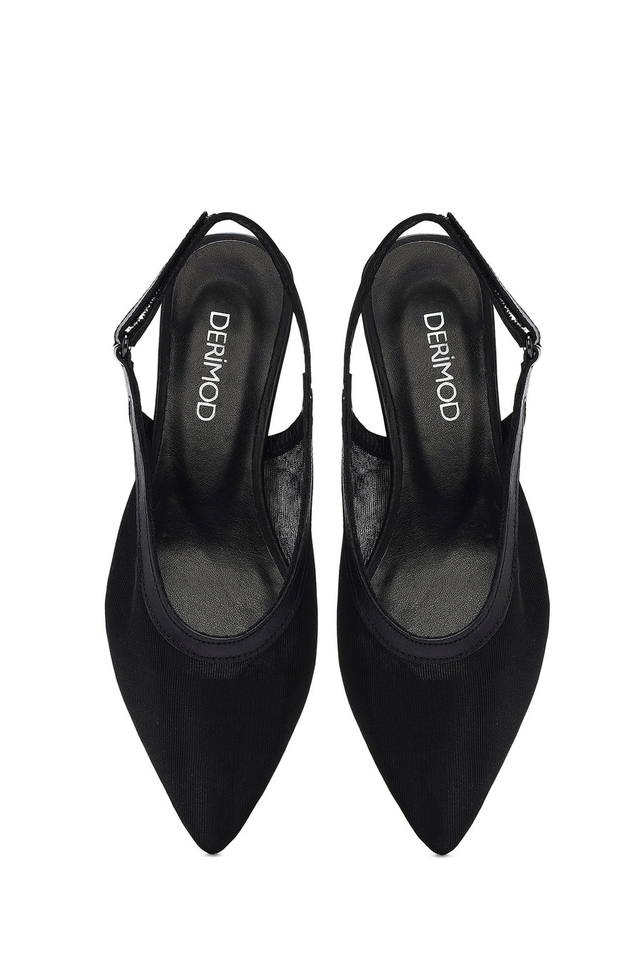 Women's Black Open Back Ballerinas