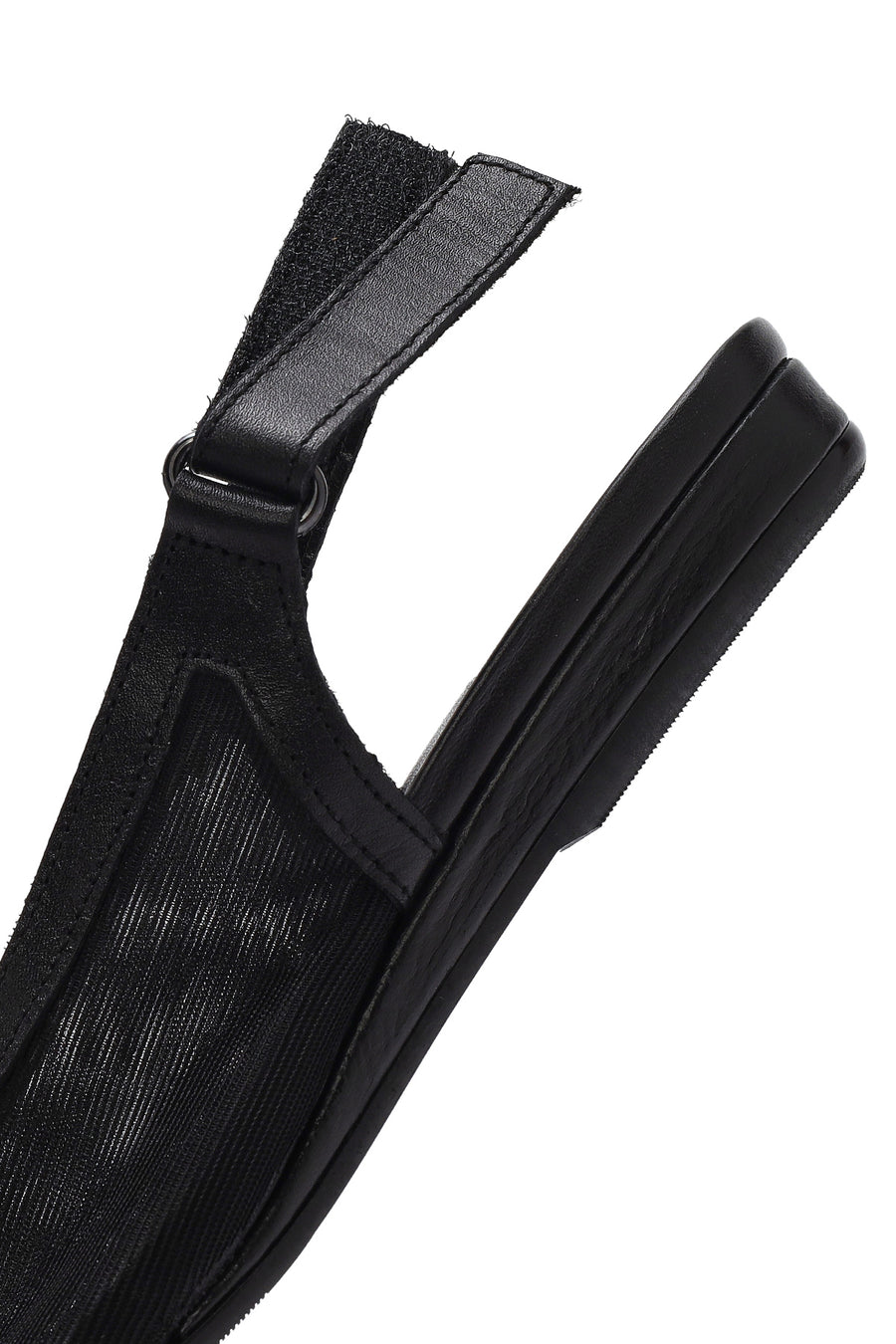 Women's Black Open Back Ballerinas
