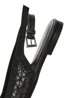 Women's Black Open Back Patterned Ballerinas | Derimod