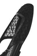 Women's Black Open Back Patterned Ballerinas | Derimod