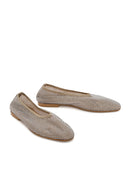 Kadın Bej Taşlı Deri Babet | Derimod