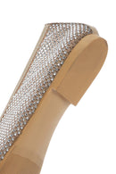 Kadın Bej Taşlı Deri Babet | Derimod