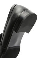 Kadın Siyah Tokalı Deri Maskülen Loafer | Derimod