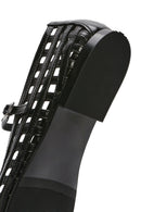 Kadın Siyah Bantlı Rugan Deri Babet | Derimod