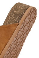 Kadın Taba Kalın Tabanlı Süet Deri Terlik | Derimod