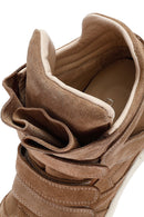 Kadın Bej Dolgu Topuklu Süet Deri Spor Bot | Derimod