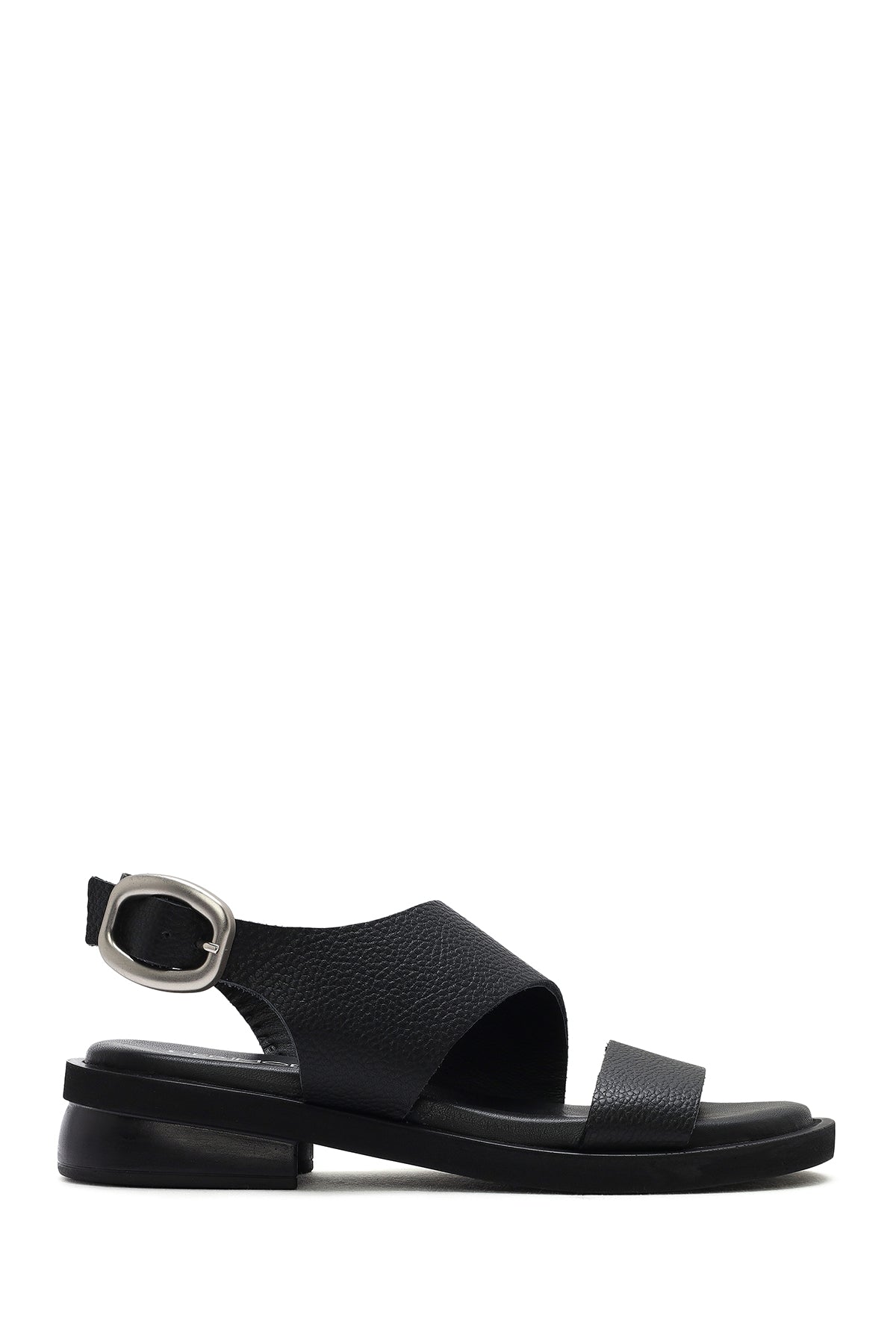 
Women's Black Buckled Leather Sandal
 25SFD2014FT | Derimod