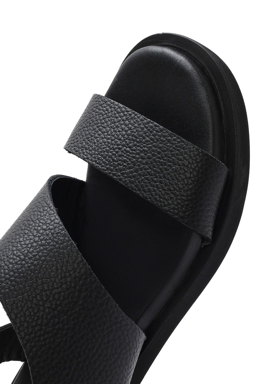 
Women's Black Buckled Leather Sandal
