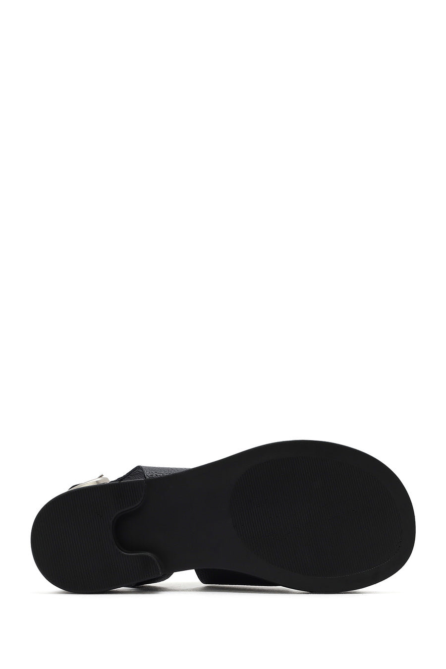
Women's Black Buckled Leather Sandal
