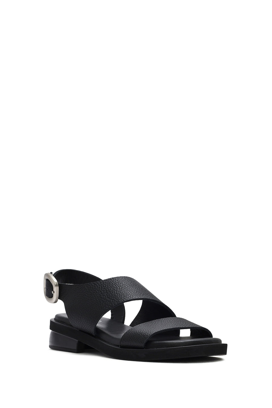 
Women's Black Buckled Leather Sandal
