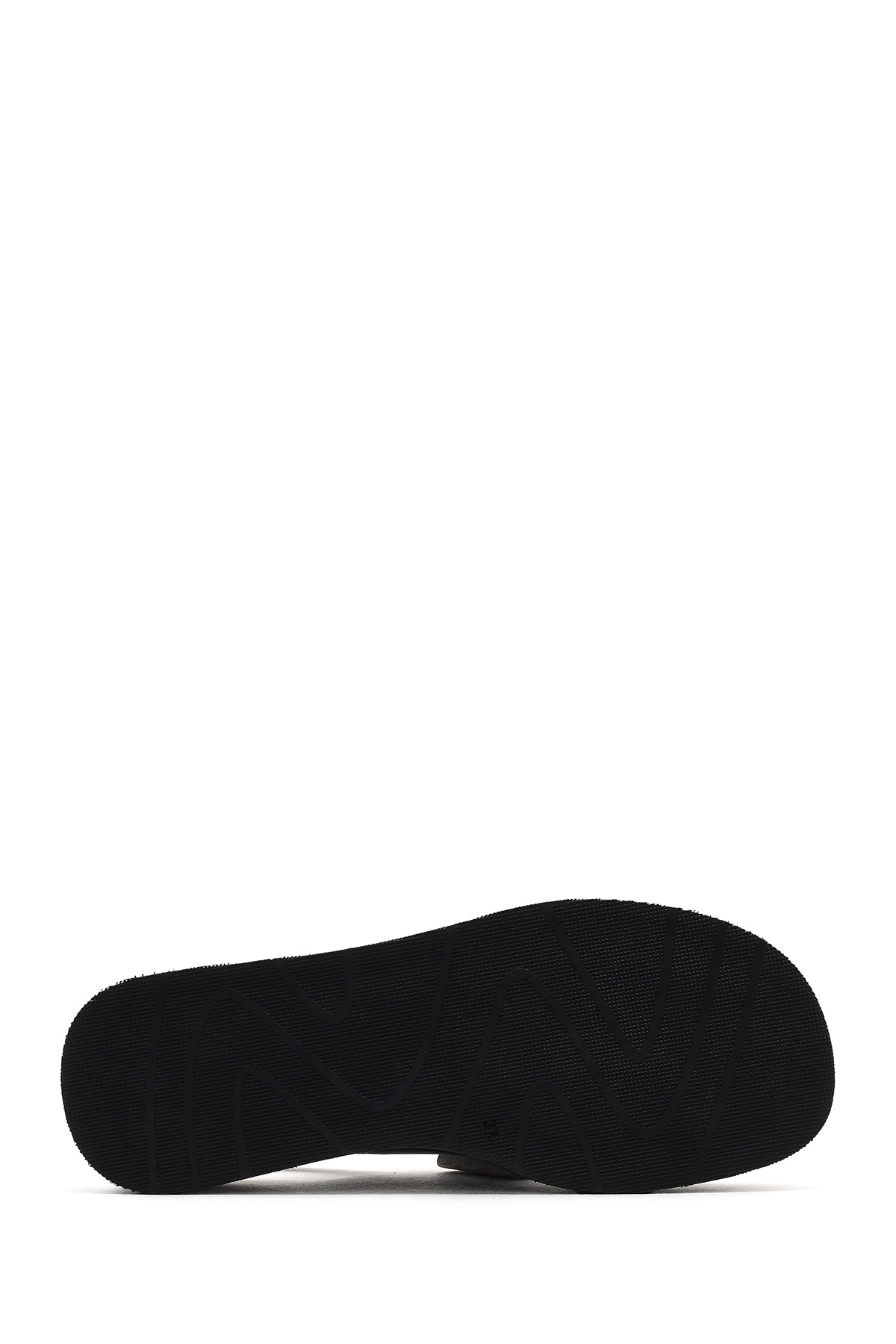 Kadın Siyah Bilekten Tokalı Kalın Tabanlı Deri Sandalet