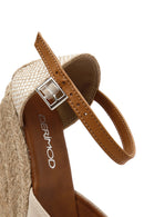 Kadın Bej Bilekten Bantlı Dolgu Topuklu Espadril | Derimod