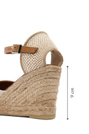 Kadın Bej Bilekten Bantlı Dolgu Topuklu Espadril | Derimod