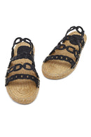 Women's Black Leather Slippers | Derimod