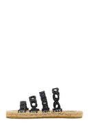 Women's Black Leather Slippers | Derimod