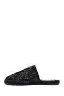 Women's Black Patterned Espadrille Sandals | Derimod