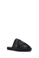 Women's Black Patterned Espadrille Sandals | Derimod