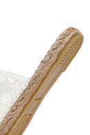 Kadın Krem Desenli Espadril Terlik | Derimod