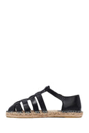 Kadın Siyah Deri Espadril | Derimod