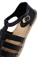 Kadın Siyah Deri Espadril | Derimod