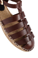 Kadın Kahverengi Deri Espadril | Derimod