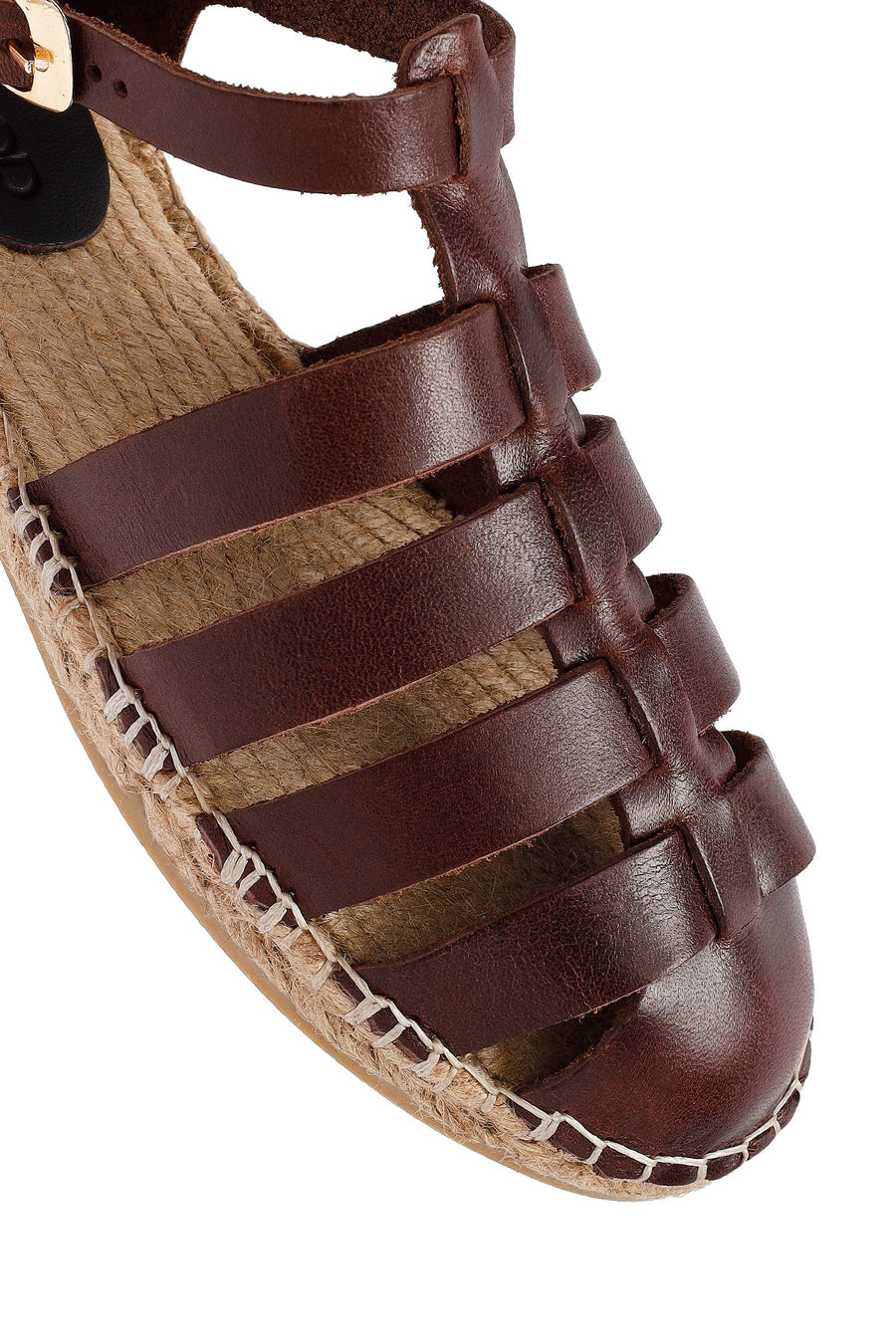 Woman Brown Leather Espadrilles