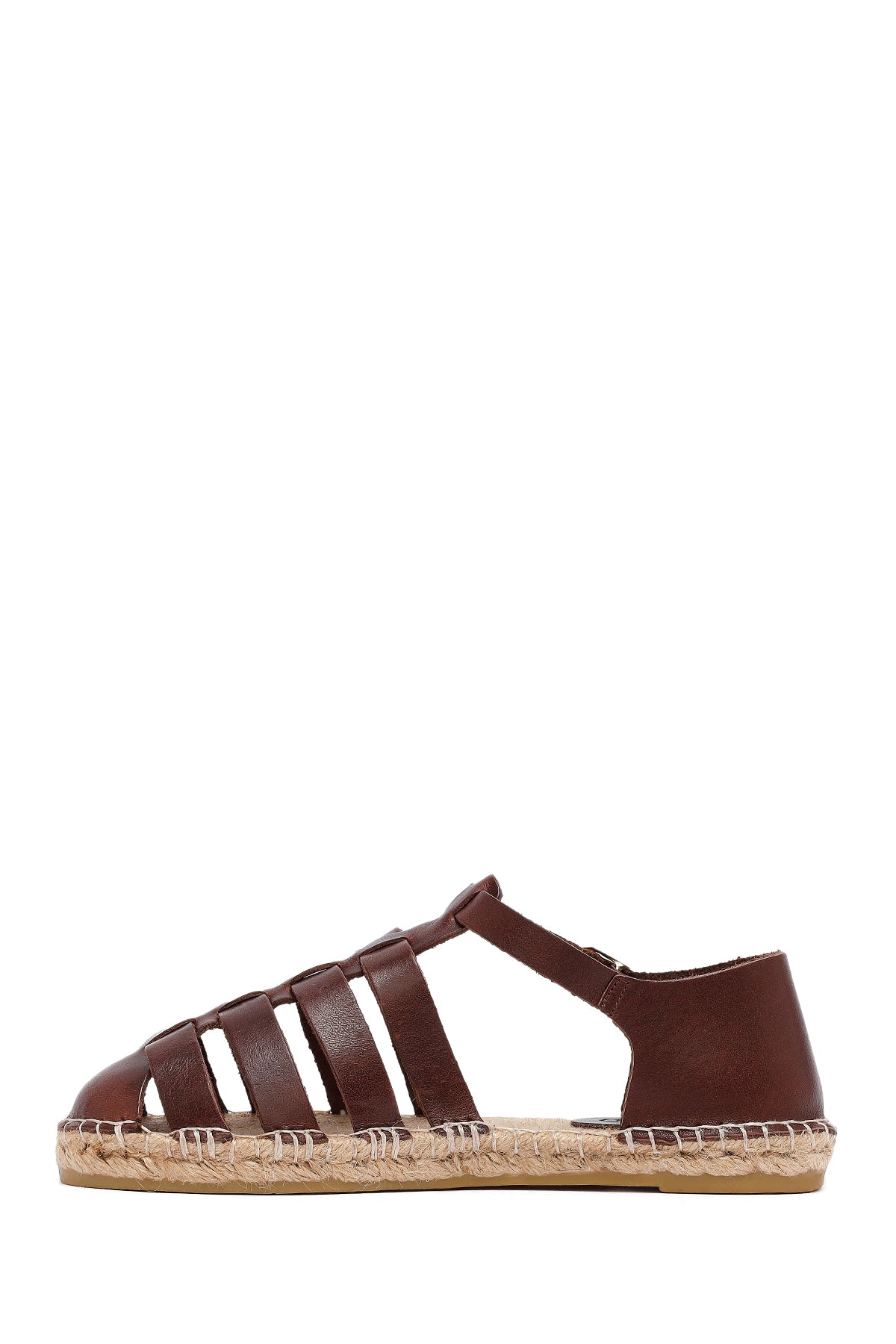 Kadın Kahverengi Deri Espadril