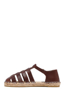 Kadın Kahverengi Deri Espadril | Derimod