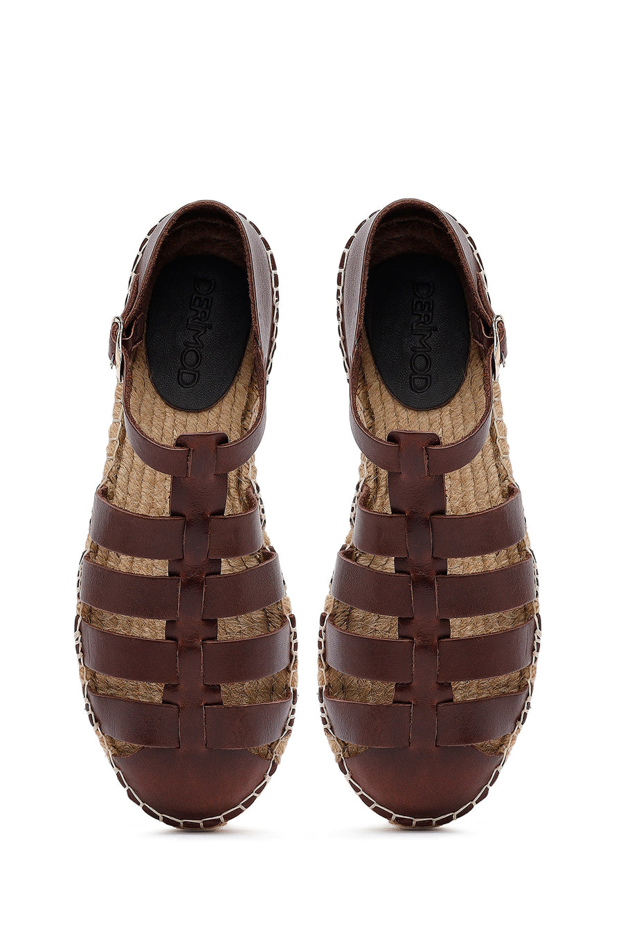 Woman Brown Leather Espadrilles