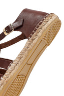 Kadın Kahverengi Deri Espadril | Derimod