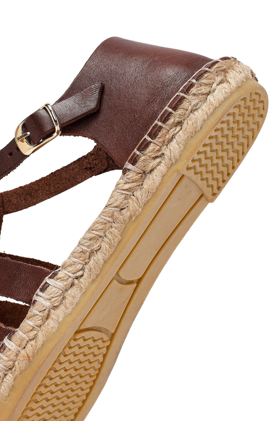 Woman Brown Leather Espadrilles