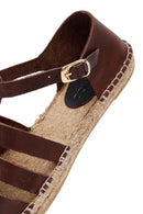 Kadın Kahverengi Deri Espadril | Derimod