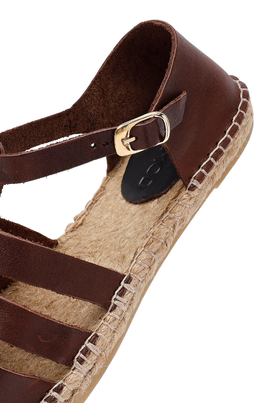 Woman Brown Leather Espadrilles