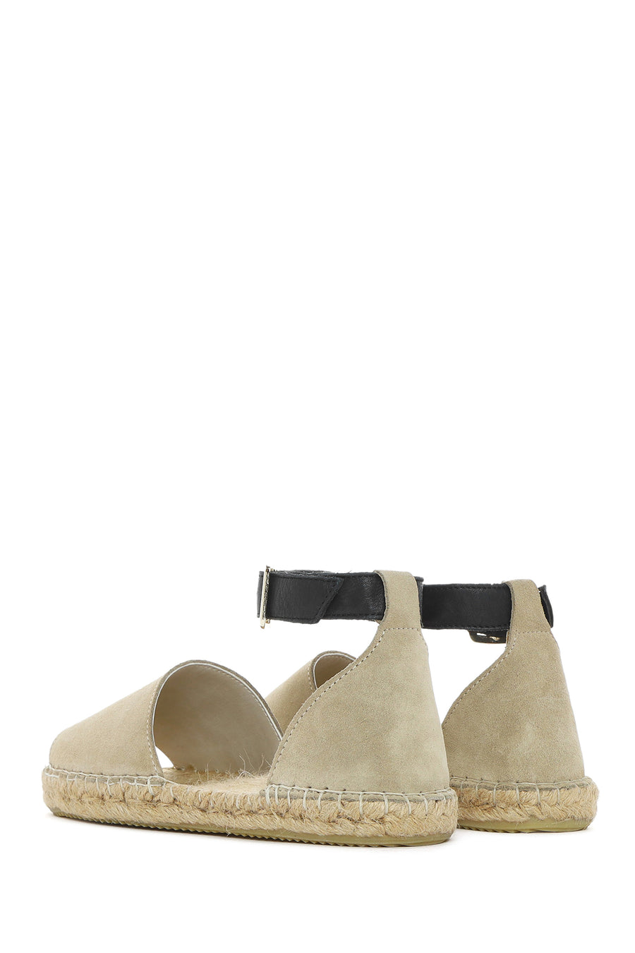 Women's Beige Suede Ankle Strap Espadrilles