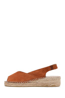 Kadın Turuncu Süet Espadril Sandalet | Derimod