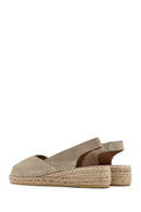 Women's Beige Suede Espadrille Sandals | Derimod