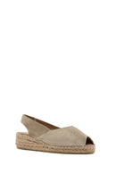 Women's Beige Suede Espadrille Sandals | Derimod