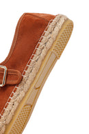 Kadın Turuncu Bantlı Süet Espadril | Derimod